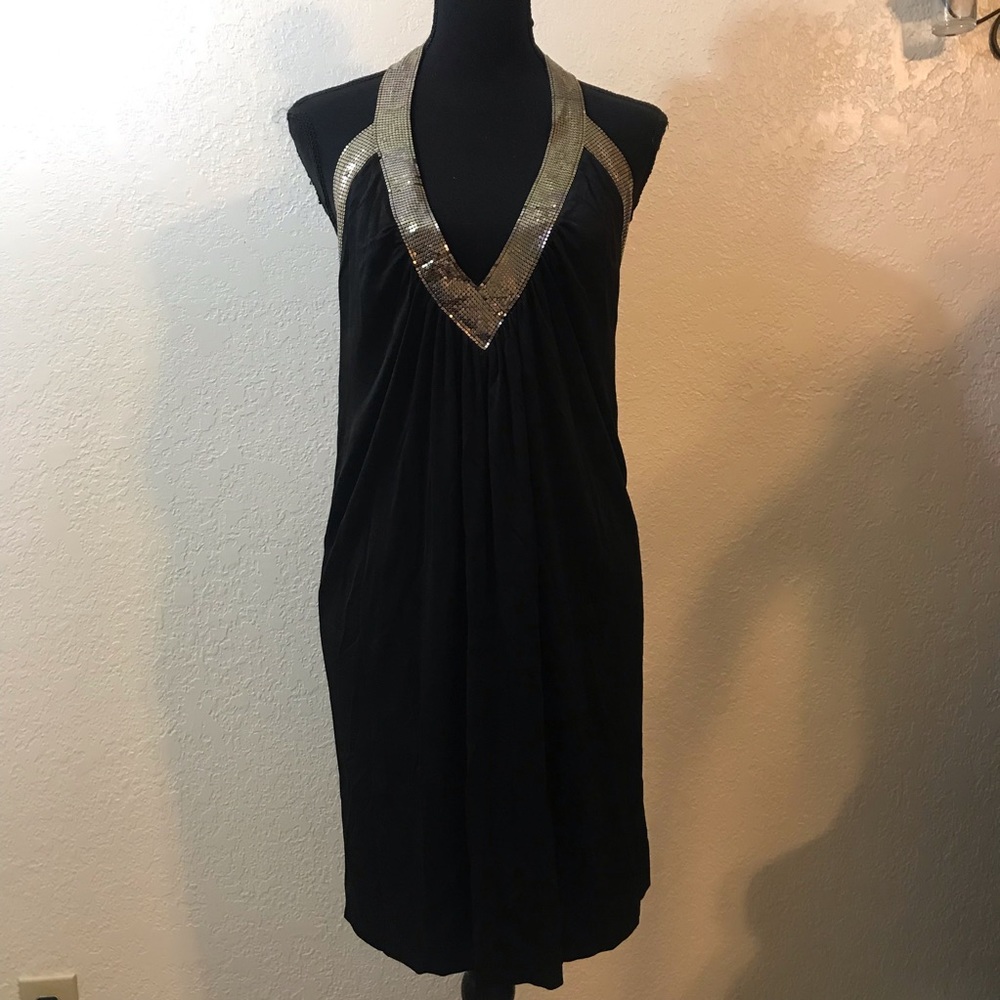 BCBGMaxazria Halter Dress SZ M - Picture 2 of 7